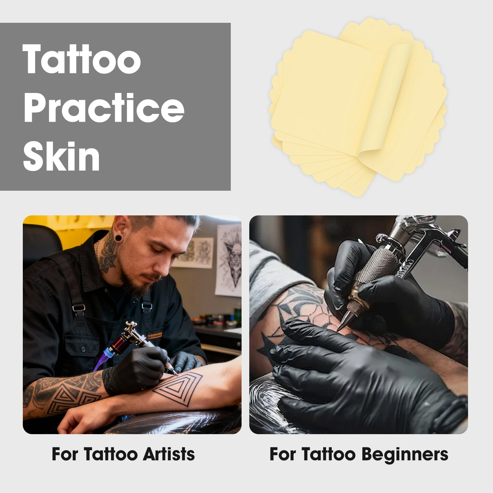 DQFART 100x140 مللي متر سيليكون صغير فارغ الوشم ممارسة الجلد مزدوجة الجانبين الوشم الجلد للمبتدئين وفنانين الوشم الخبرة #5