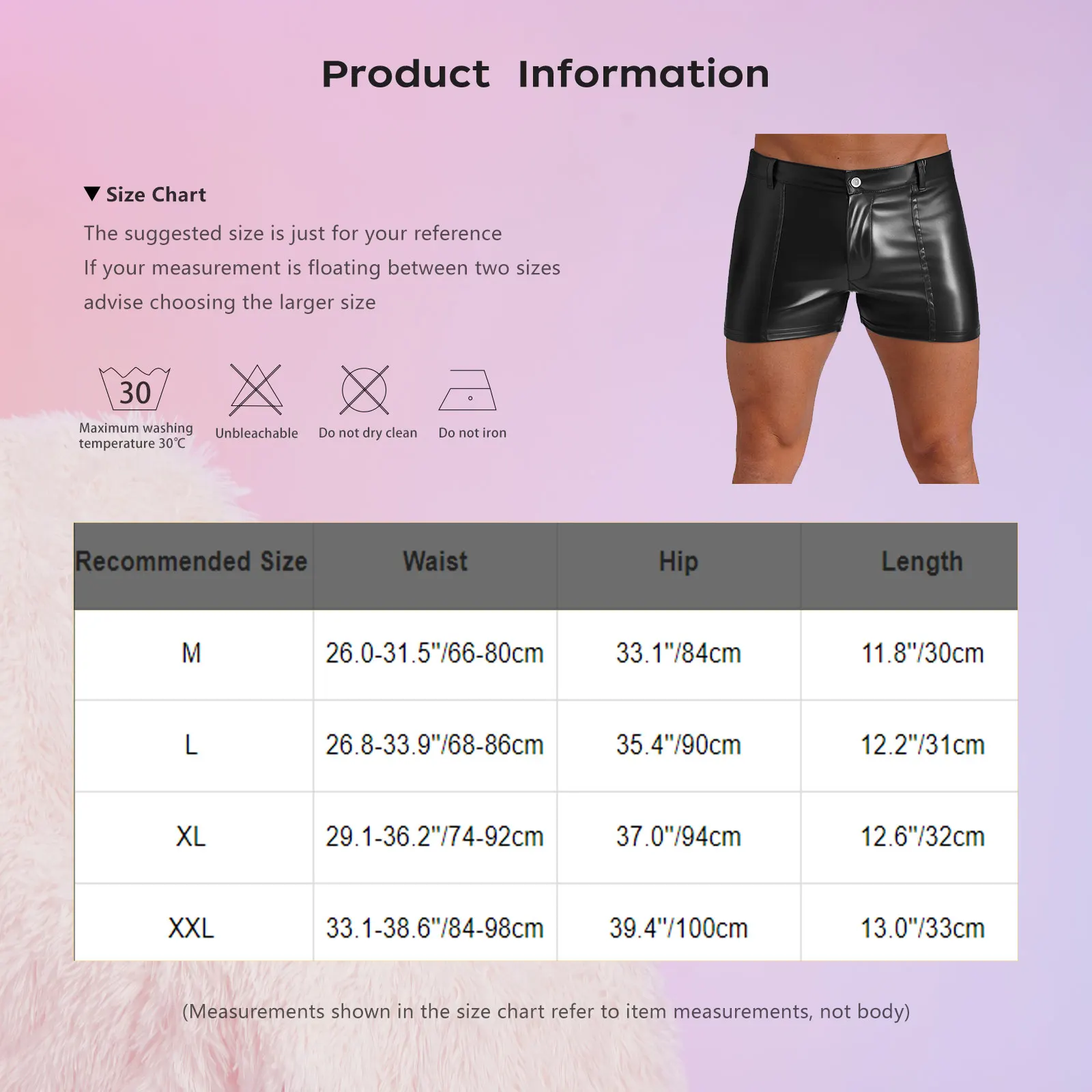 Wet Look Faux Leather Shorts Men's Glossy Leather Short Pants Fashion Rave Party Clubwear Male Punk Style Boxers Shorts