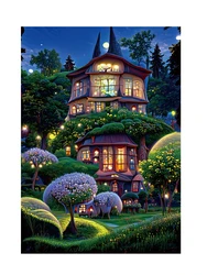Forest Castle Cross Stitch DIY Embroidery Living Room Bedroom Decorative landscape Painting 11CT 9CT Printed Needlework Pack Kit