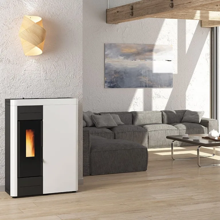 

Современная отдельностоящая чугунная печь-камина для сжигания пеллет, бездымная, на биомассе, с 3-летней гарантией, для домашнего использования