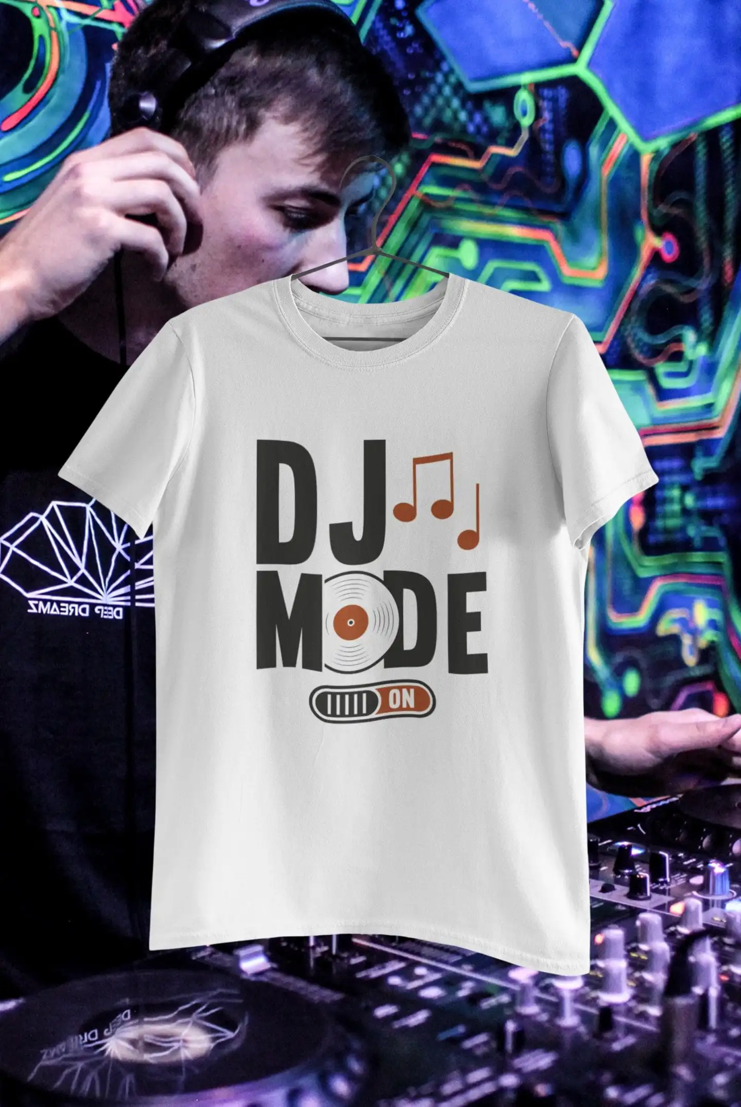 Disc Jockey T Shirt EDM Music Festival DJ Mode On