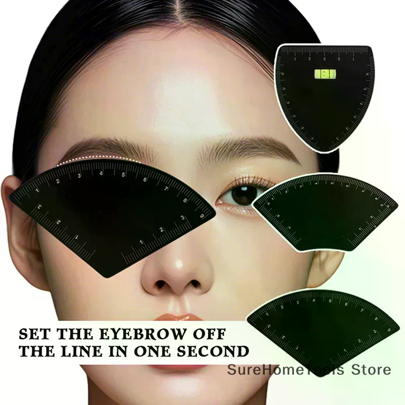 سبائك الألومنيوم الحاجب رسم الخرائط حاكم رسم سريع Microblading تشكيل أداة تجميل دائم تصميم دليل حاكم الوشم المبتدئين #2