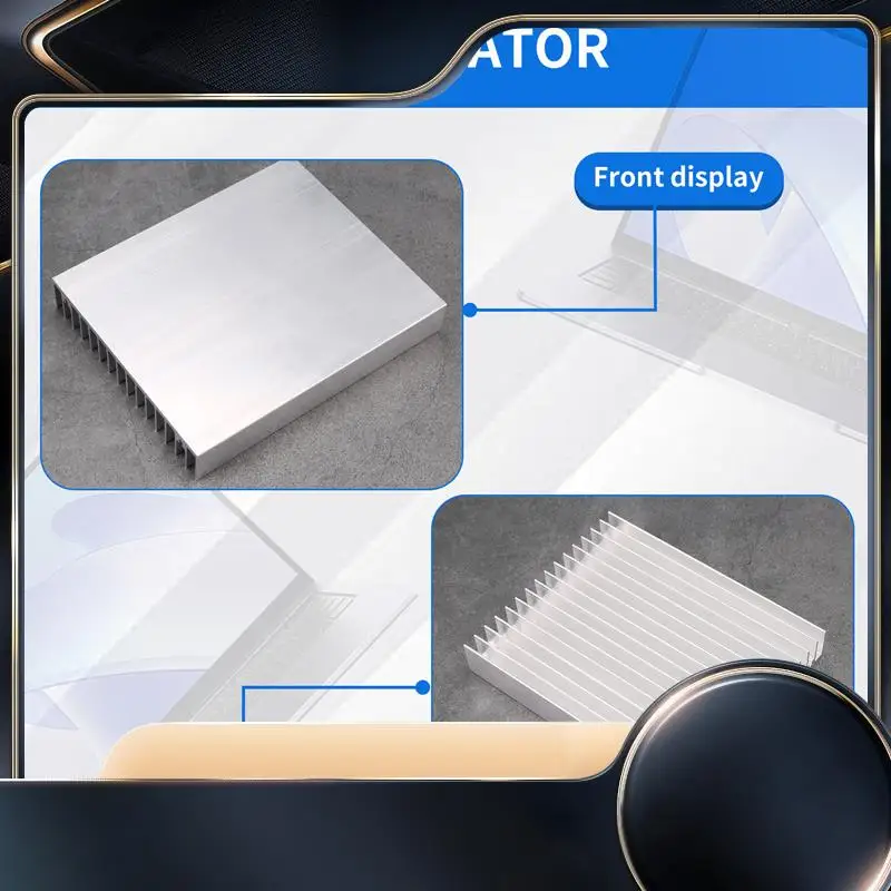 

Silver Tone Aluminium Heat Diffuse Heat Sink Cooling Fin 120X100x18mm-N34R