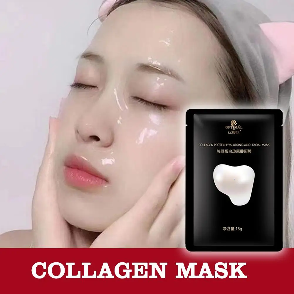 1 Stuks Collageen Gezichtsmasker Diep Hydraterende Collageen Proteïne Hydrogel Zacht Masker Voor Vrouwen Huidverzorgingsproducten T8b7