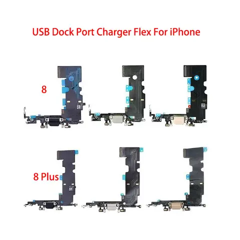 Cavo flessibile di ricarica per parti di ricambio per porta caricabatterie con connettore dock USB per iPhone 8 8Plus