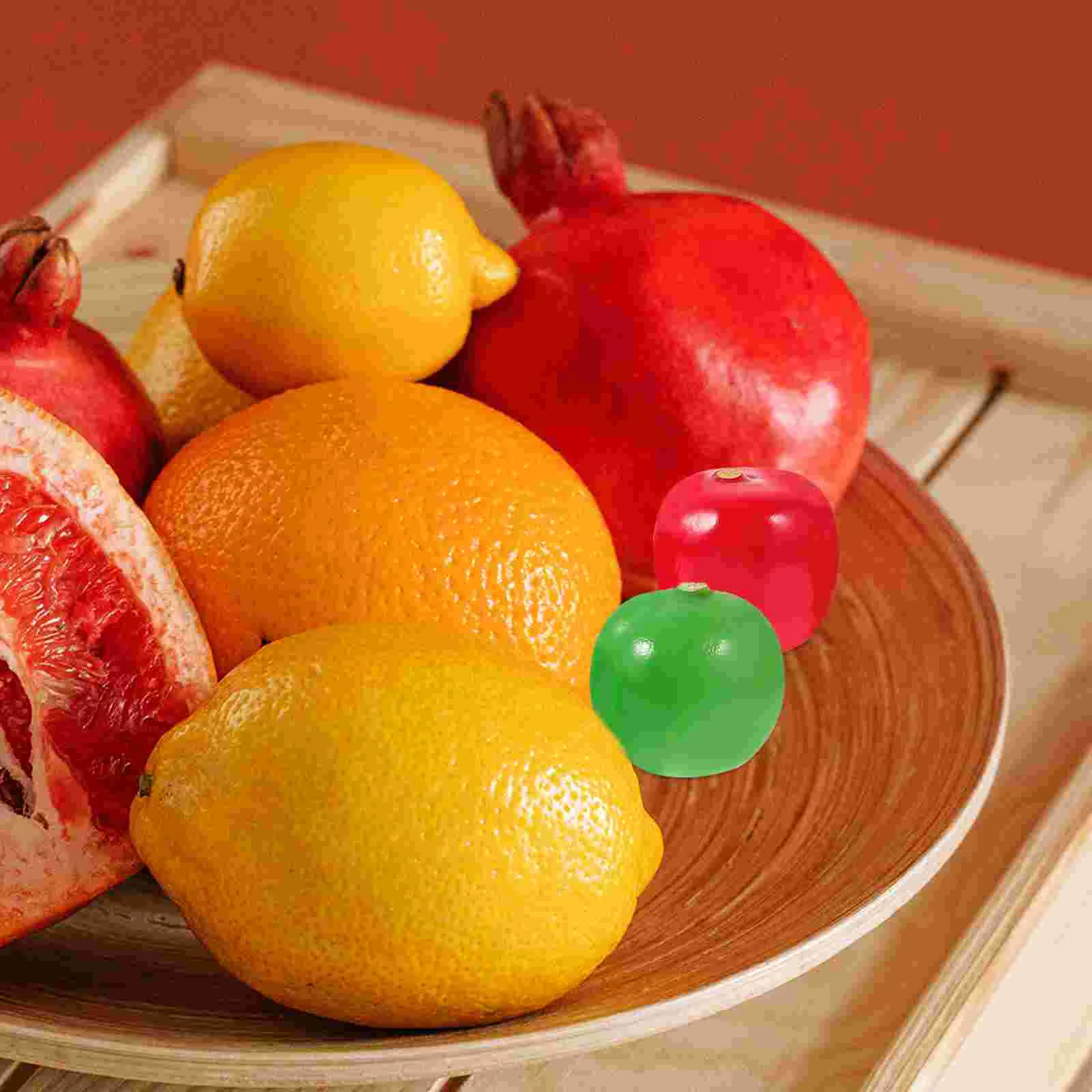 100 Pcs Simulation Mini Fruit Model Fake Food Fall Tabletop Decor Apples Prop Small Showcase Home Decoration Vivid Foams