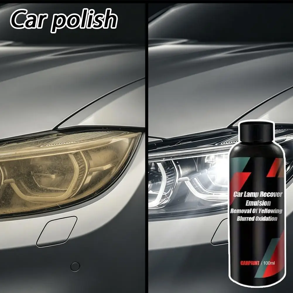30/100ml Car Lamp Recovery Emulsion Car Polish Headlamp Scratch Remover Repair Cleaning Paste Remove Headlight Polish Liquid