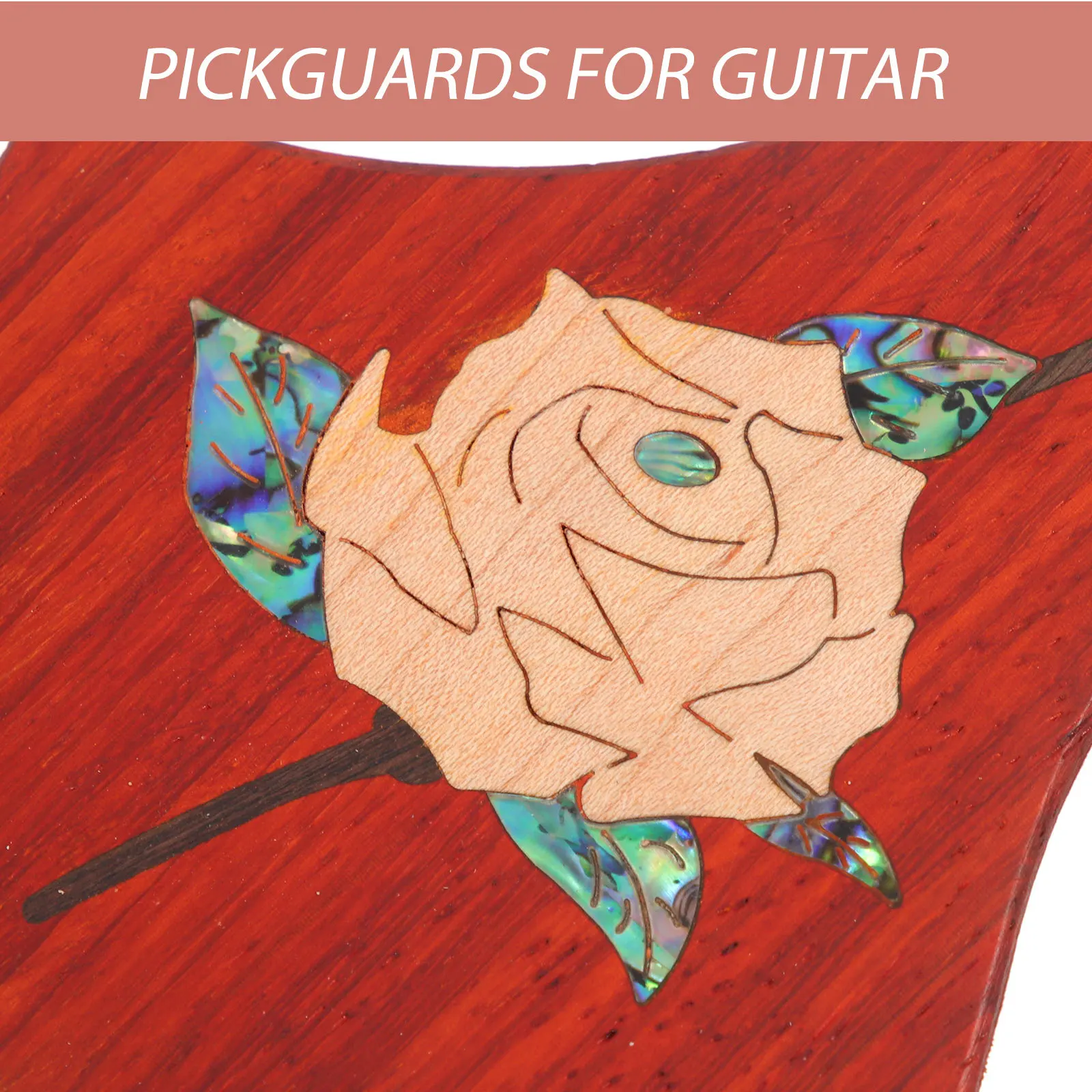 

Creative Design Wood Guitar Pickguard for Folk Acoustic Guitar Scratch Resistant Protection Pickup Cover Decorative Accessory