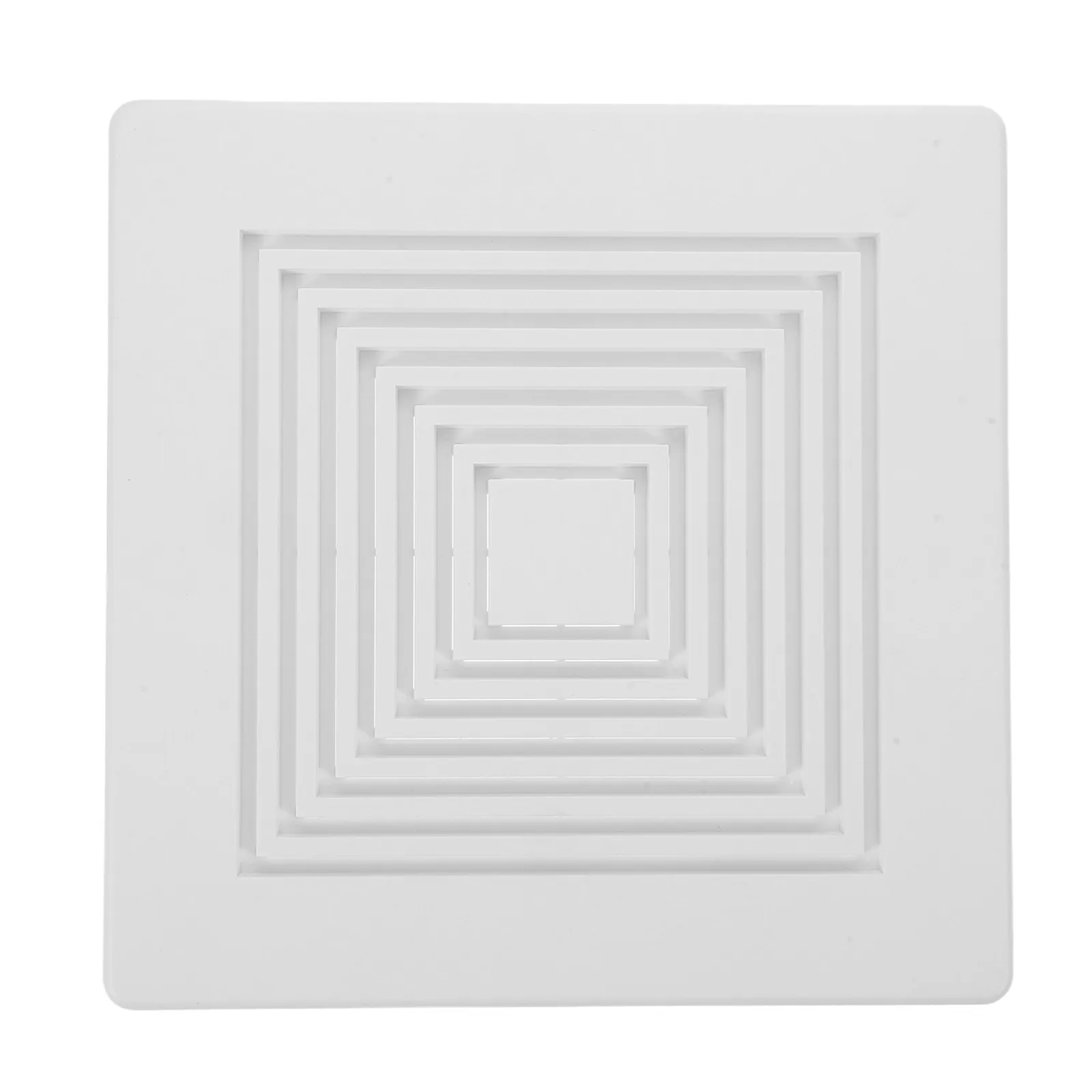 

White Square Ceiling Fan Grille 12x12 Inch Spring Fit Bathroom Exhaust Cover Replacement for Modern Ventilation High-Efficiency