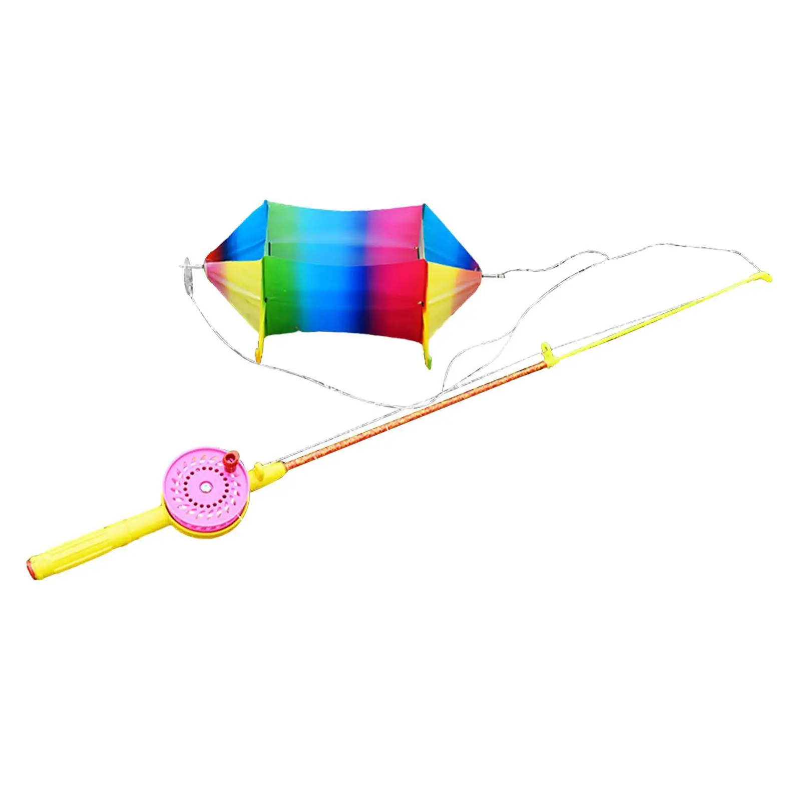 Box Kite Kite Outdoor Games Activities Kids Garden Girls Boys Children 3D with 50M Flying Line Kite
