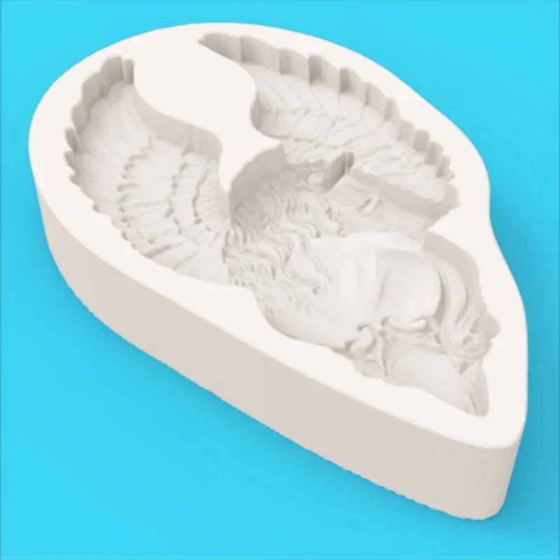 Mythical Pegasus Fondant Mold with Flying Wings Embossed Pattern Design Luxurious Artistic Style Dessert Fondant Chocolate Mold - view 5