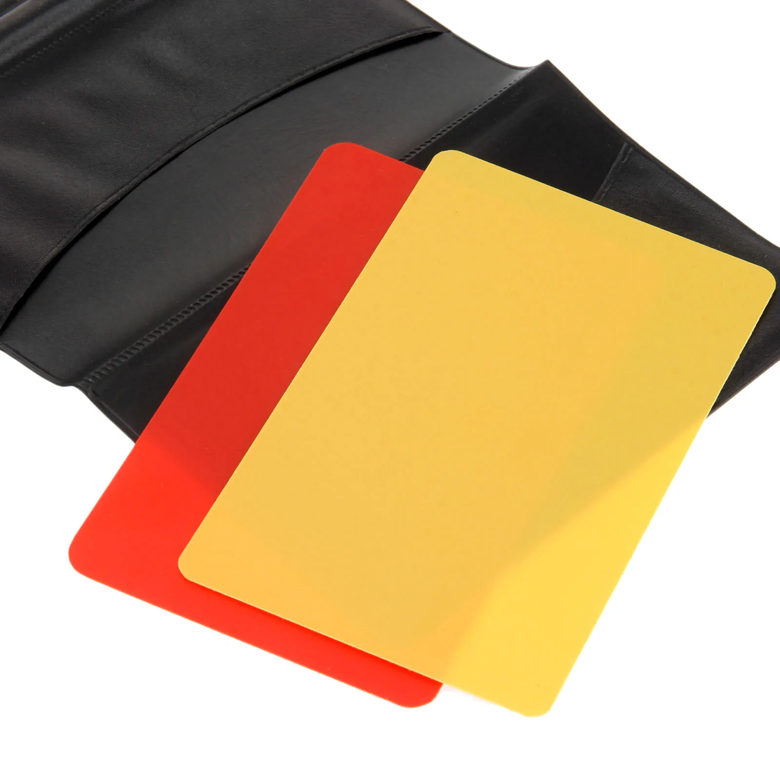 1pc Soccer Match Referee Supplies Red Card/Yellow Card Referee Game Appliances With Holster+Pen Football Equipment Pencil Wallet