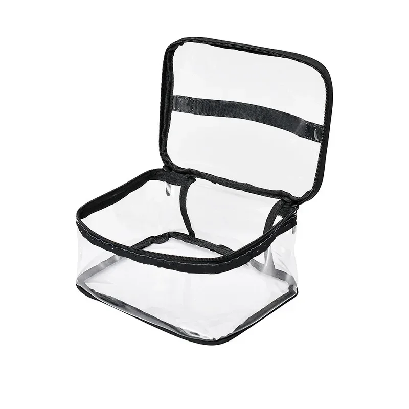 

Waterproof transparent PVC bath and makeup bag, women's makeup bag, travel zipper makeup and beauty storage box AD130