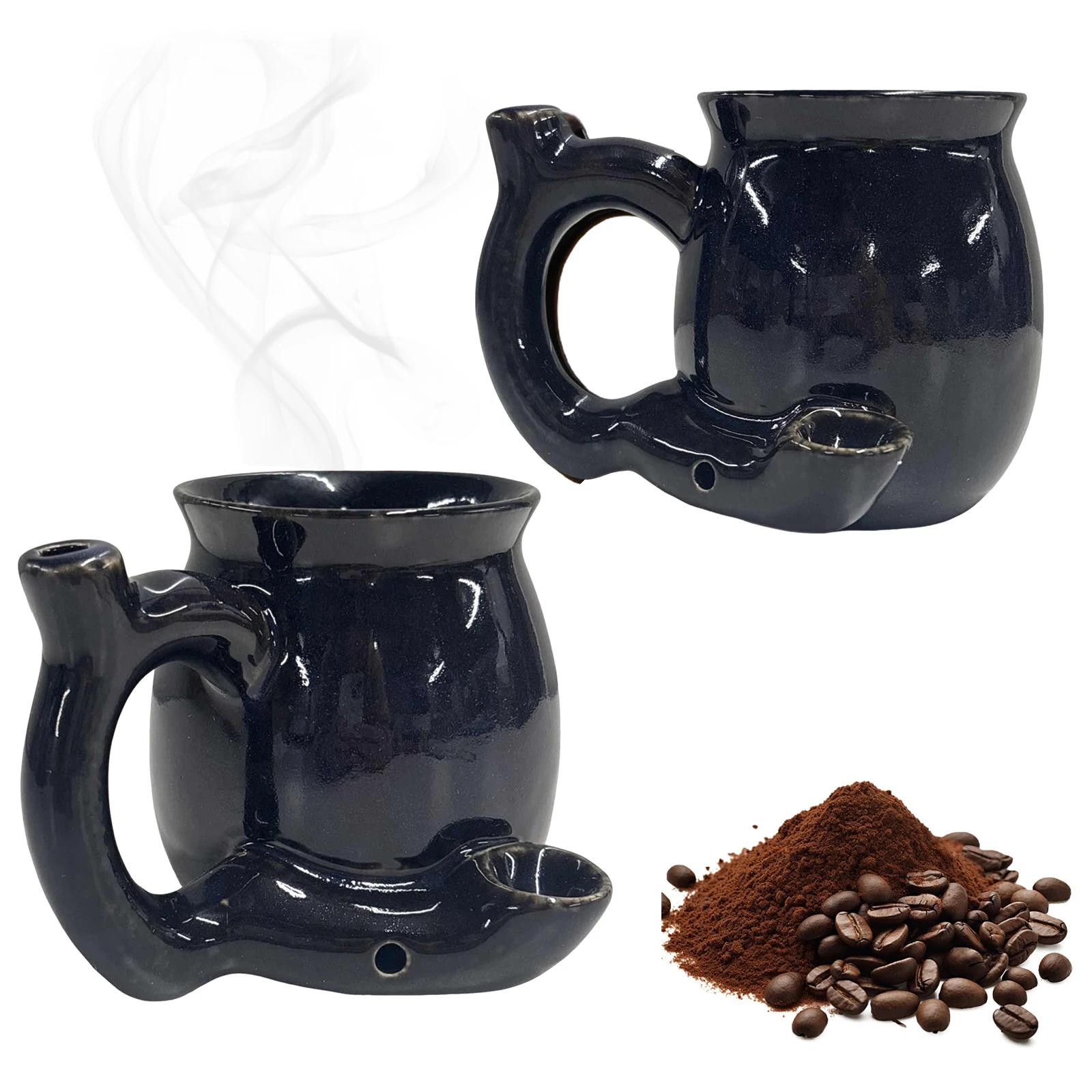 

Coffee Mug Novelty Bake Coffee Cup for Birthday Party Christmas Gift (Dark Blue)