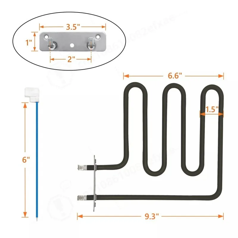 9907090039 Electric Smoker Heating Element B-Shape 1200W Outdoor Courtyard BBQ Camping Barbecue Accessories
