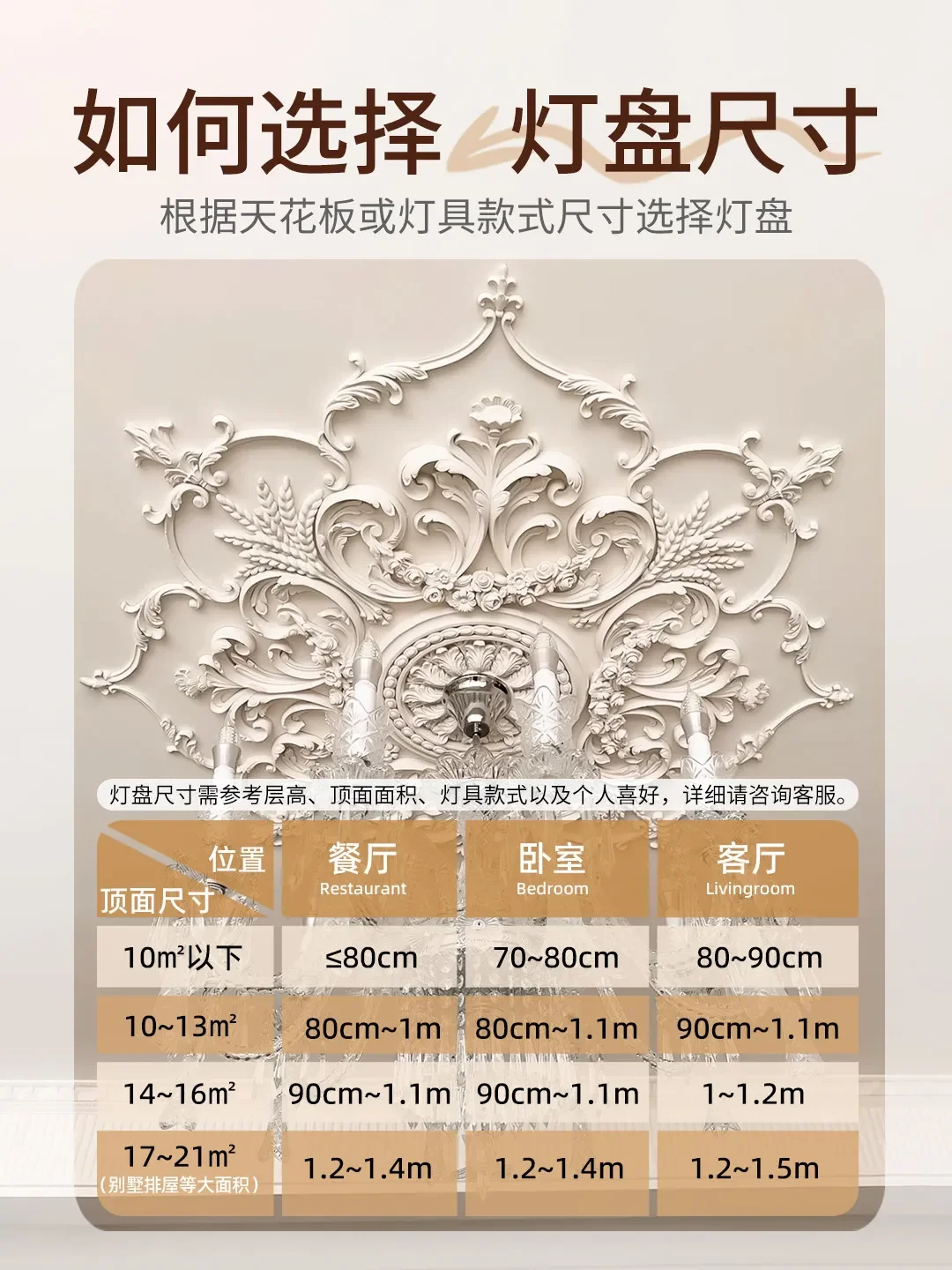 French PU parquet combination light panel ceiling base top panel top flower engraved lamp holder modeling decoration