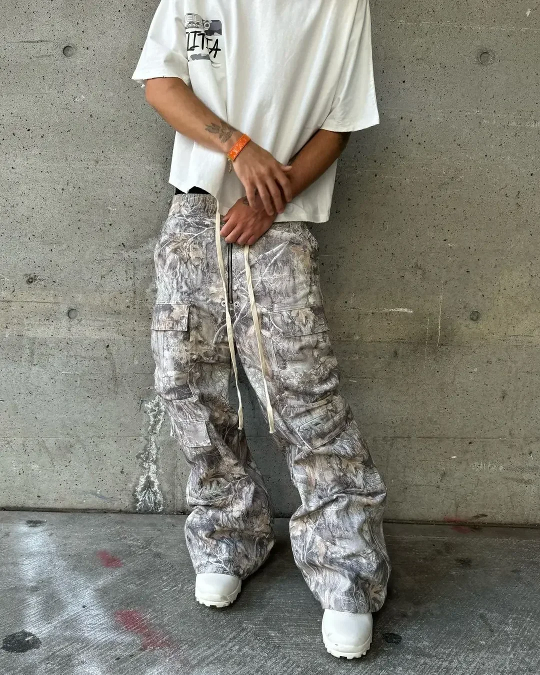 American Street Pocket Camouflage Casual Cargo Pants Y2K Retro Hip Hop Loose Harajuku Fashion Street Trend Straight Trousers