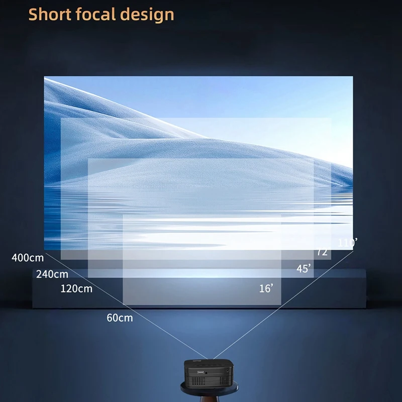 1920X1080p Projector T11 Multi-Functional Home Projector Mini Portable Same Screen Version Projector