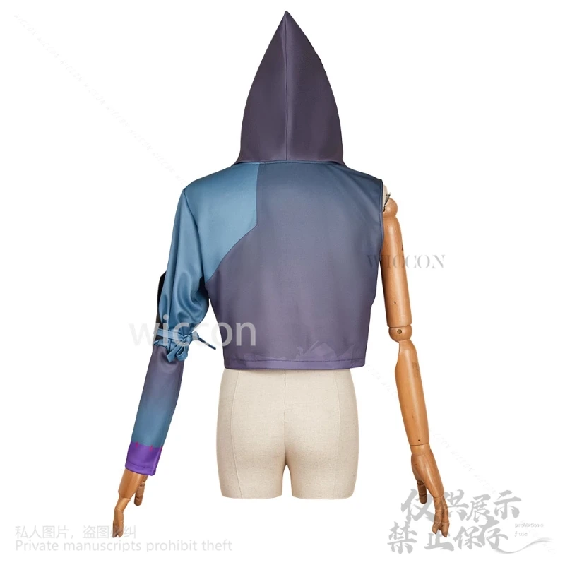 EKKO Cosplay O-neck Hoodie Anime Movie Arcane 2 Cosplay Game LoL EKKO Costume For Man Shoulder Long Sleeve Tops Customized