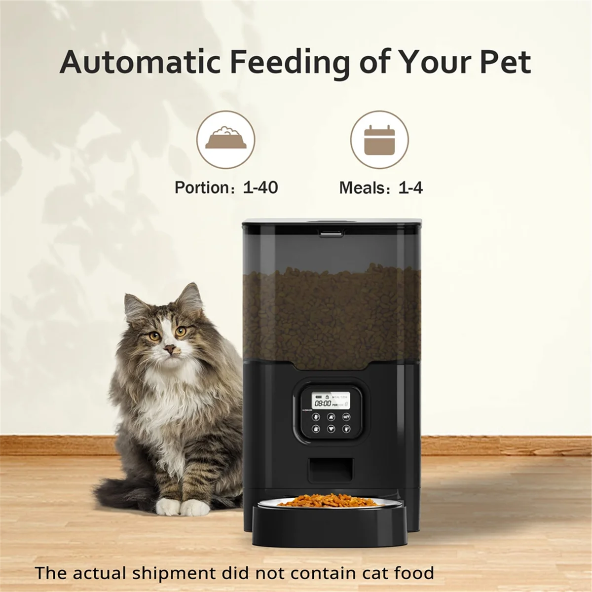 

Automatic Pet Feeder Large Capacity Smart Cat and Dog Feeder Pet Feeder with Voice Timing Pet Dry Food Dispenser UK Plug