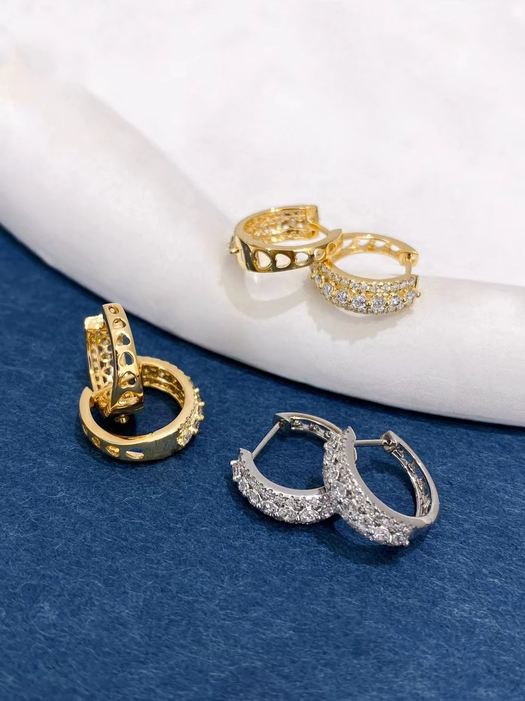 18K solid gold natural diamond earrings Lab grown Diamond 0.5CT Diamond earrings CVD HPHT Fashion earrings for Valentine's Day