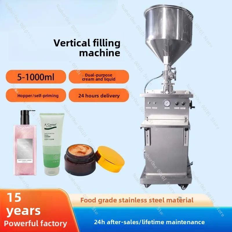 Vertical Semi-Automatic Piston Single Head Pneumatic Quantitative Filling Machine For Liquid & Cream