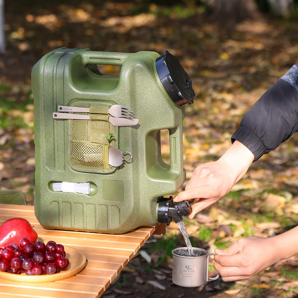 

13л автомобильный контейнер для воды для кемпинга, кувшин, портативное ведро для воды без BPA, пищевой полиэтилен для кемпинга/походов, аварийное хранение