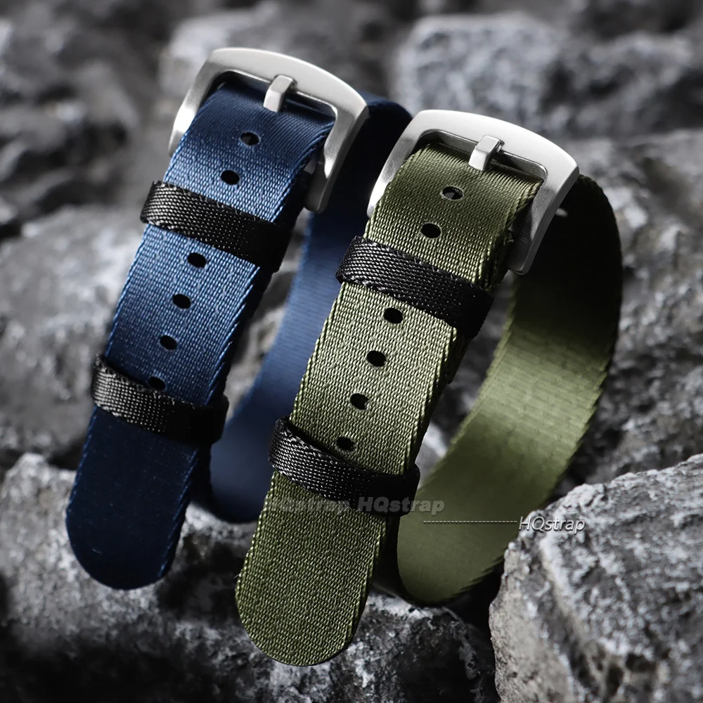 One Piece Military Nylon Watch Strap 18mm 20mm 22mm Wrist Band for Seiko for Rolex Universal Bracelet Outdoor Sport Wristband