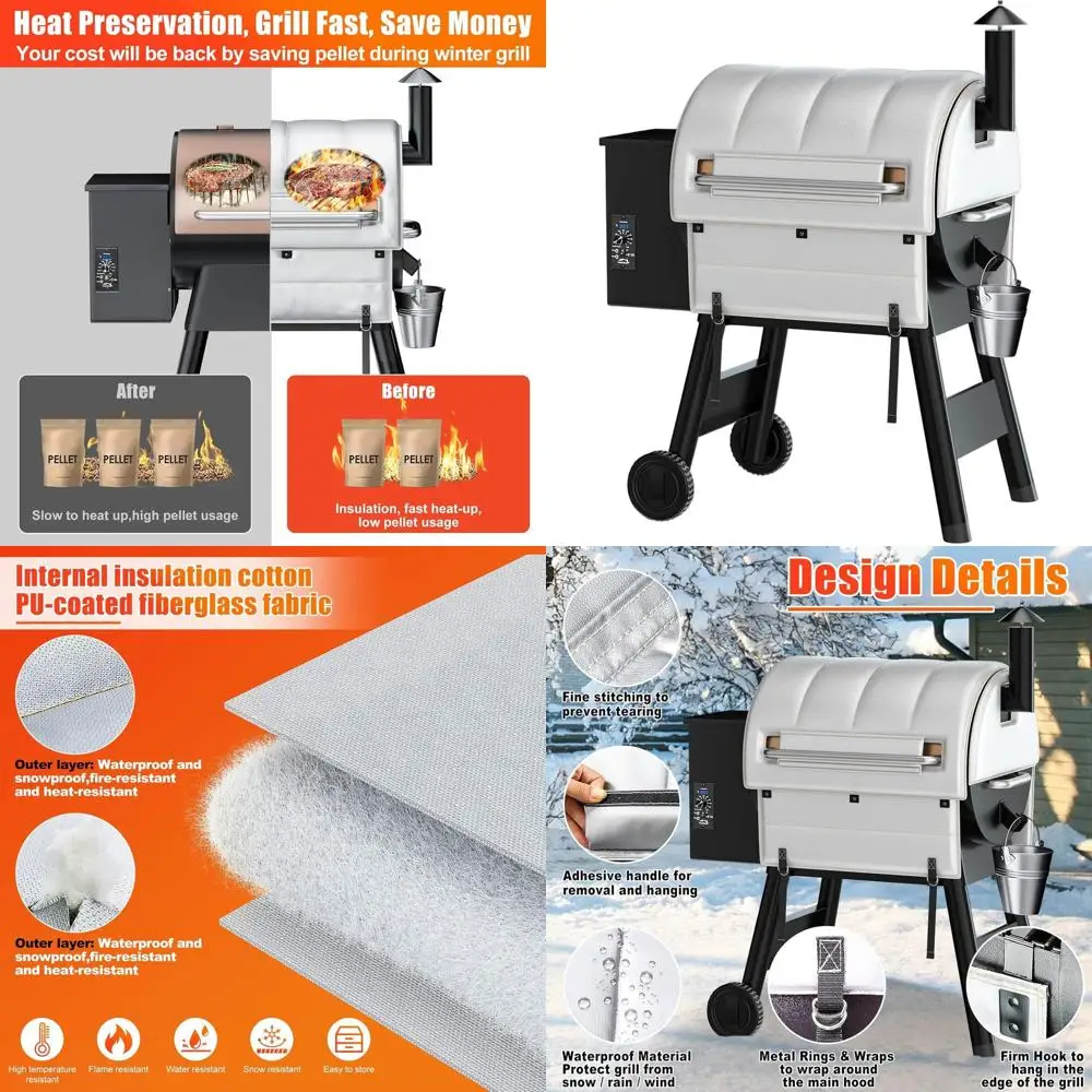 Funda aislante Traeger Pro Series para 575, 22, 20 y Lil' Tex Elite - Manta de retención de calor para parrilla de pellets de invierno
