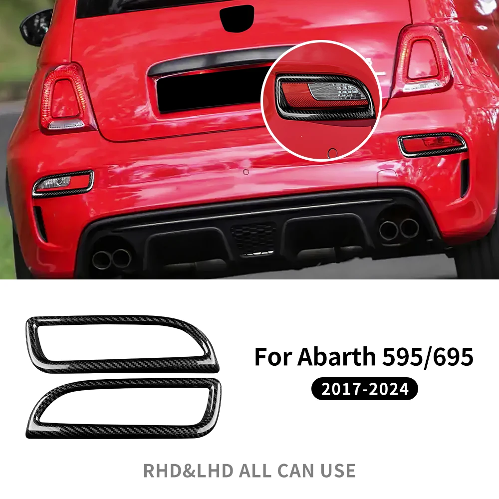 

Real Hard Carbon Fiber Sticker For Abarth 595 695 2017 2018 2019 2020 2021 2022 2023 2024 Car Rear Side Air Intake Frame 1Pair