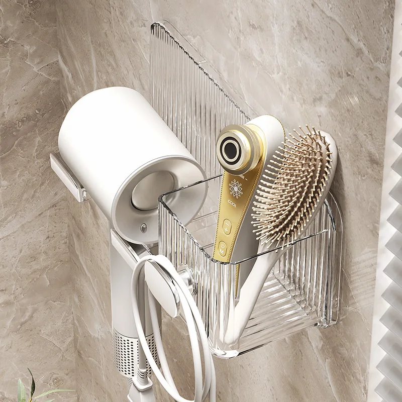 Hair Dryer Holder Wall Dryer Cradle Straightener Stand Hairdryer Organizer Box Toilet Blower Holder Shelf Bathroom Accessories