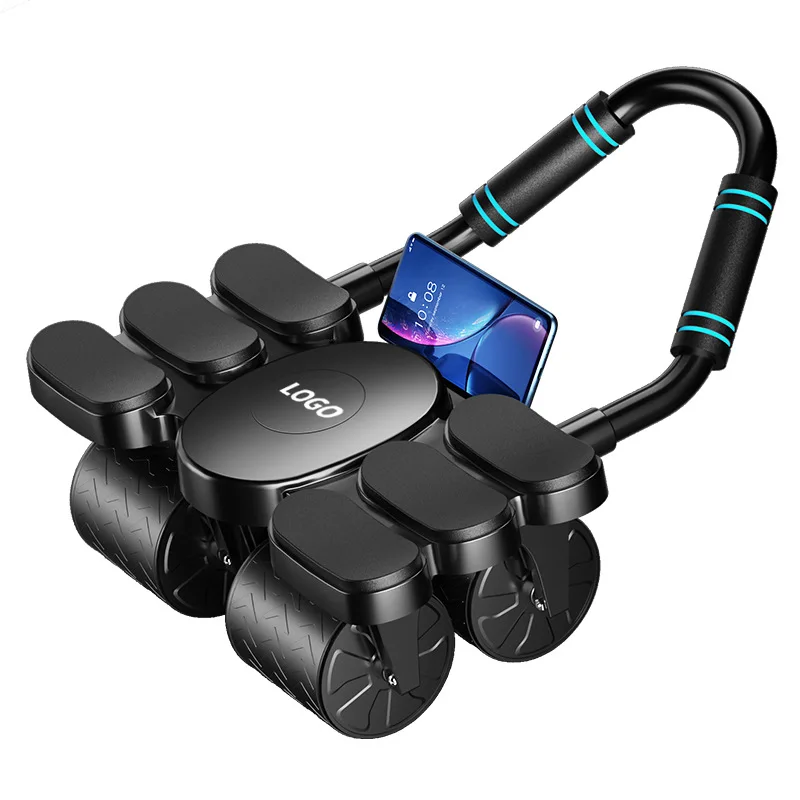

Men's Abdominal Muscle Training Artifact Four-Wheel Six-Elbow Support Automatic Rebound Thin Belly Abdominal For Ab Roller