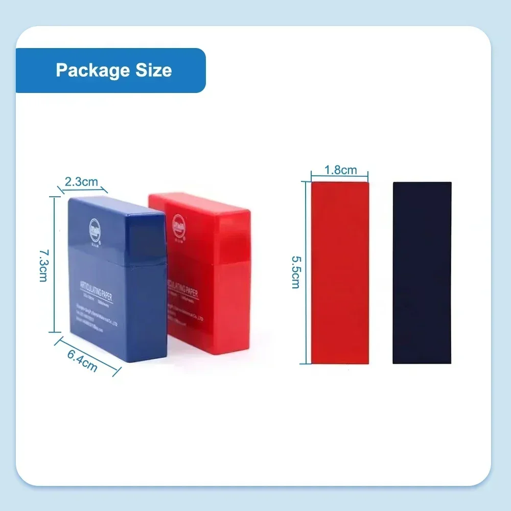 ELIJAH 300 Sheets Dental Articulating Paper 55*18mm Blue Red Double-sided Bite Strips Oral Teeth Whitening Material Dental Tools - Image 5