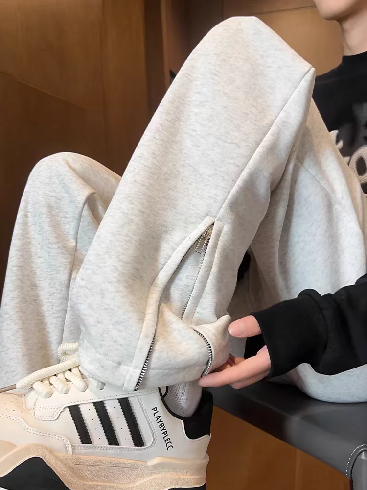 

Мужские спортивные штаны в американском стиле High Street, расклешенные свободные брюки, прямые брюки, весна-осень, подвесные спортивные штаны