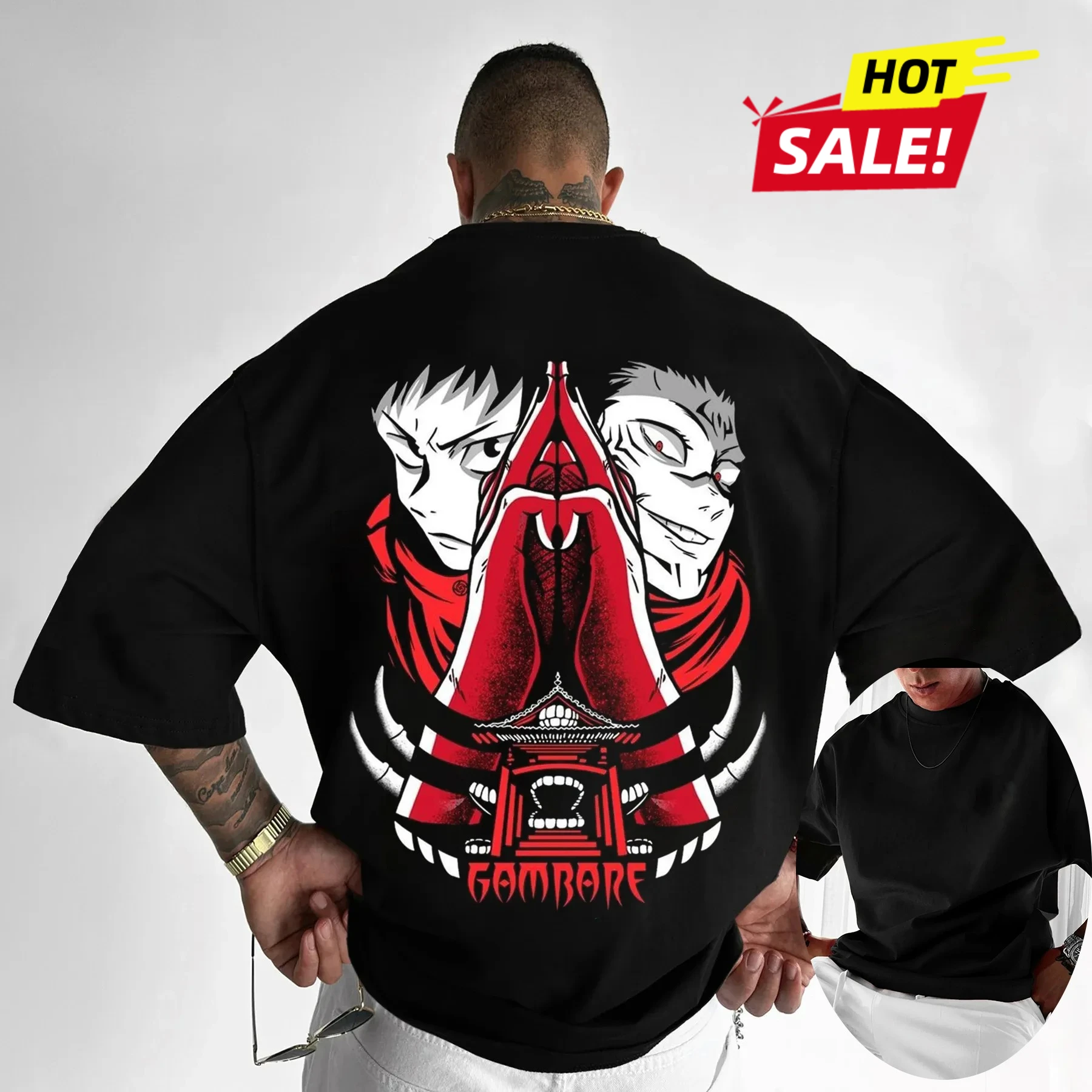 Kaos Dewasa Pria dan Wanita untuk Sehari-hari, Motif Kartun Populer, Gaya Taktis Santai, Y2K, Menyerap Keringat, Bahan Bernapas