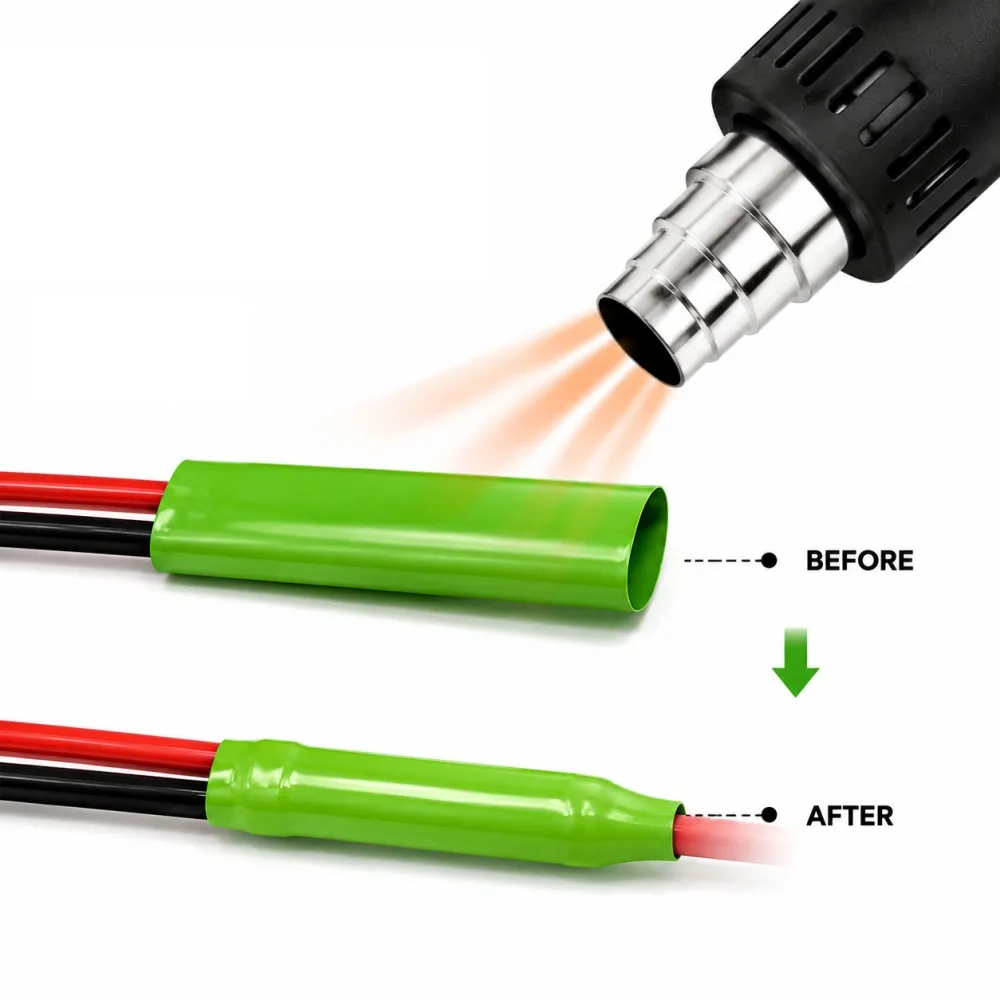 Green PVC Of 18650 Battery Packs Cable Sleeve Width 30mm -300mm Heat Shrink Tube Shrink Insulated Shrink Tubing Battery Film
