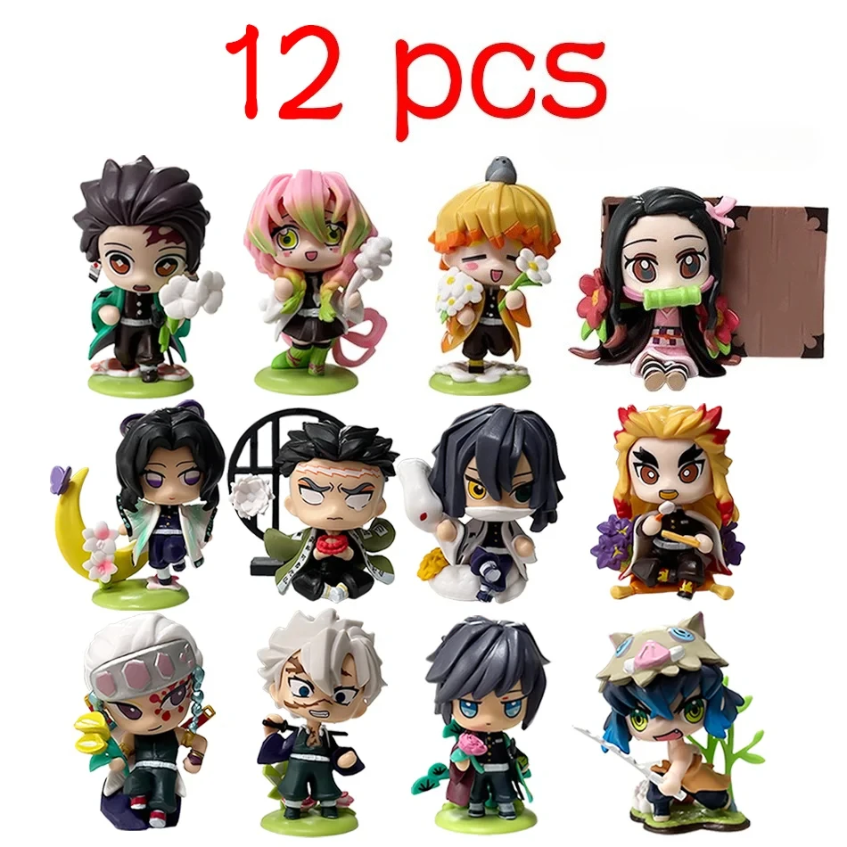 Q-Version Demon Slayer Anime Sitzende Geisterpuppe Tanjiro Nidouzi Inosuke Zenitsu Puppe Actionfigur Spielzeug Weihnachts- und Geburtstagsgeschenk – Detail 18