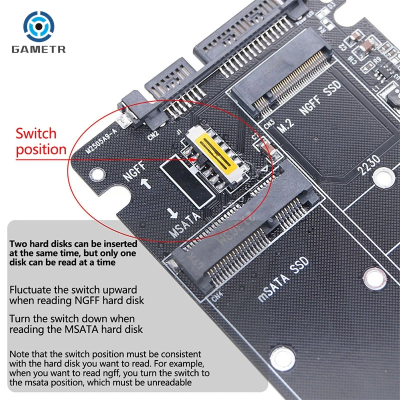 Adaptador de disco duro SATA de 60Gbps a M2, NGFF, SSD, MSATA a SATA, M.2, NGFF a SATA