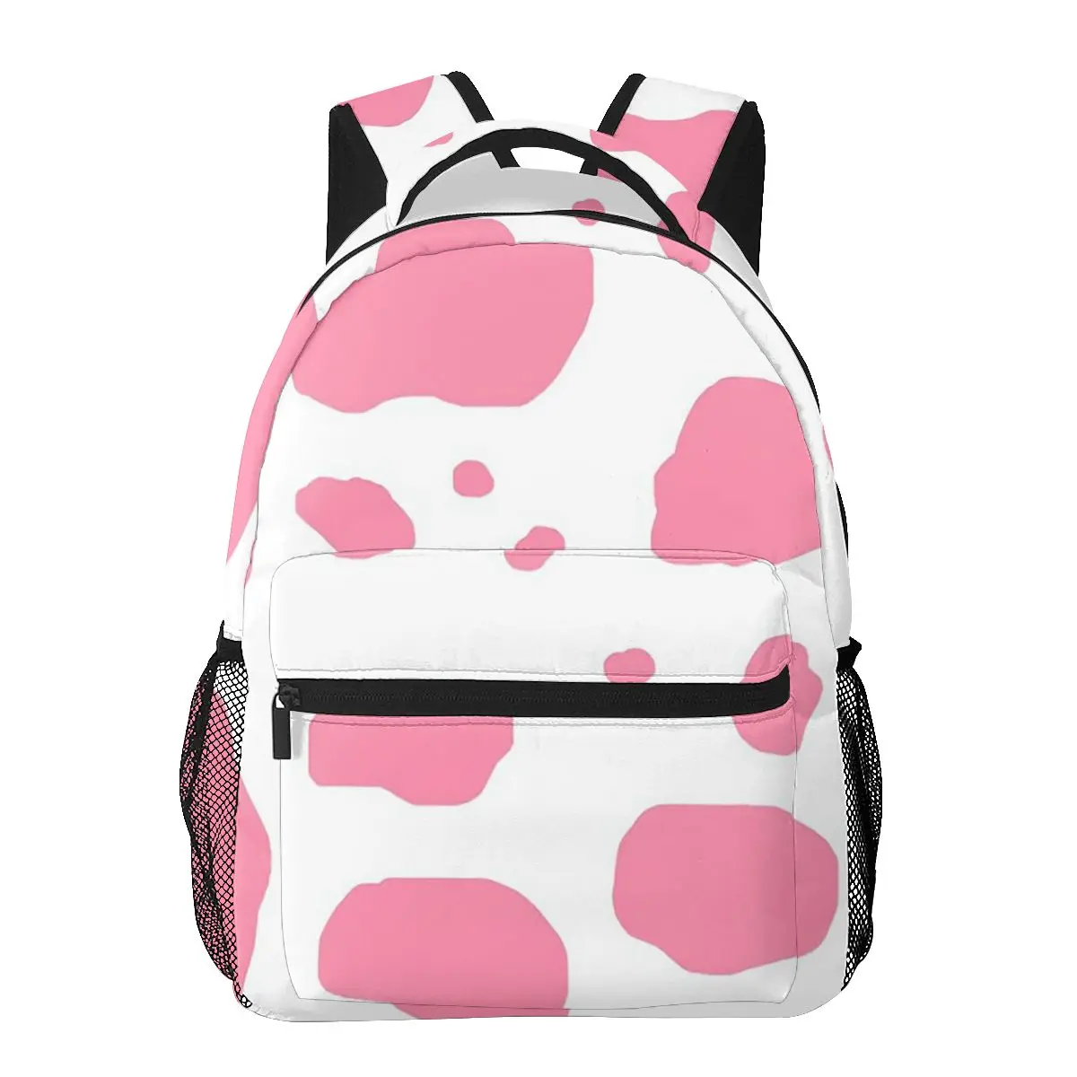 Mochilas con estampado de vaca rosa para niños y niñas, mochilas escolares para niños, mochila de viaje de dibujos animados, bolso de hombro de gran capacidad