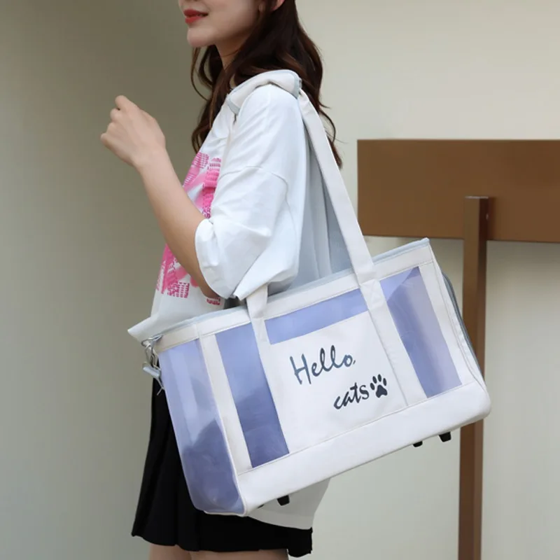 

Pet Cat Carrier Bag Portable Breathable Transporter Pet Bag Puppy Single Shoulder Bags Travel Carrier For Cats Dogs Pet Handbag