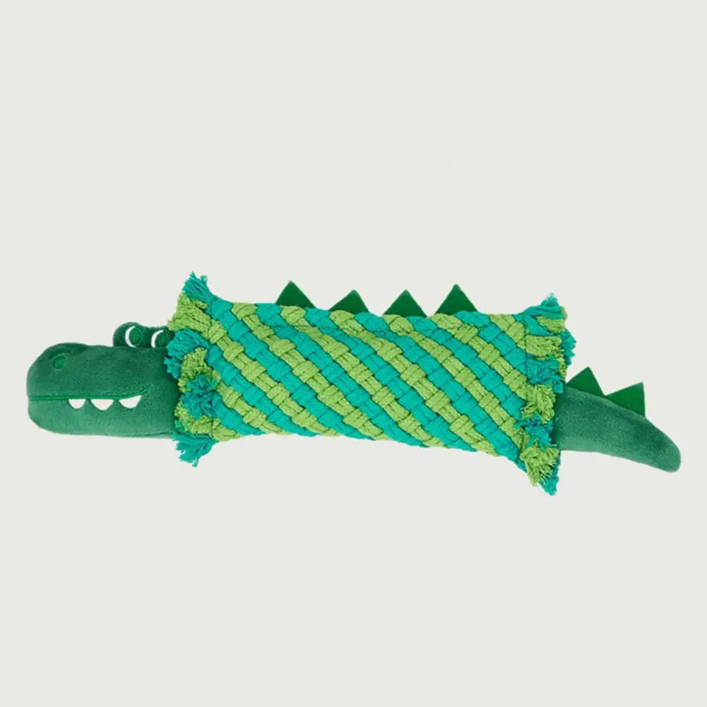 

Cotton Dog Toy Squeaky Puppy Teething Toy Dog Interactive Tug-of-War Rope Toy for Dogs Entertainment Play And Exercise