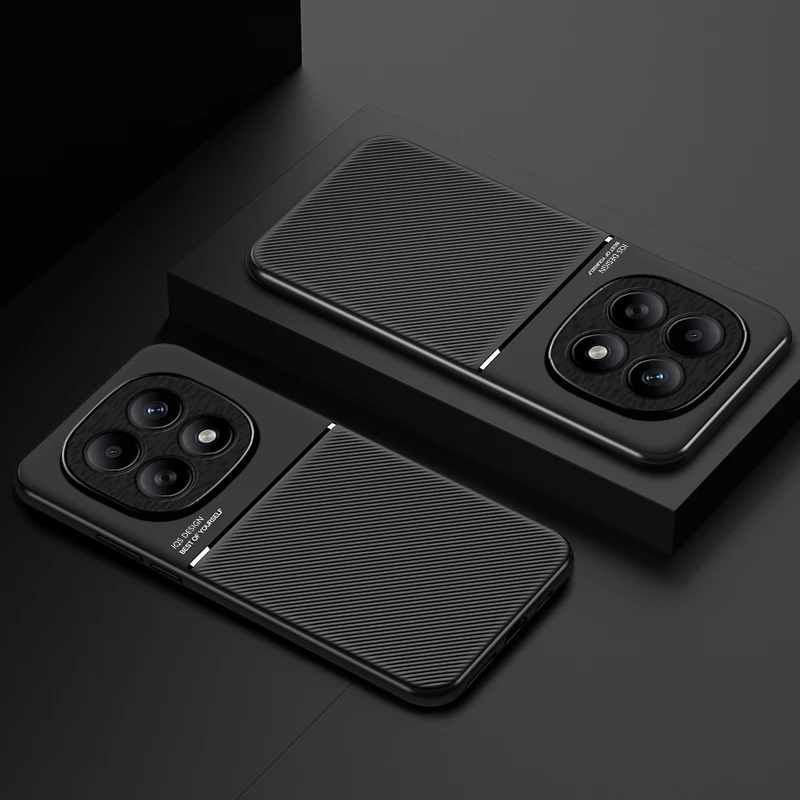 Wbudowana metalowa płyta podporowa na uchwycie samochodowym, odporna na wstrząsy twarda obudowa do Xiaomi Redmi Note 15 Pro Plus 4G 5G POCO M8 — zdjęcie produktu 3
