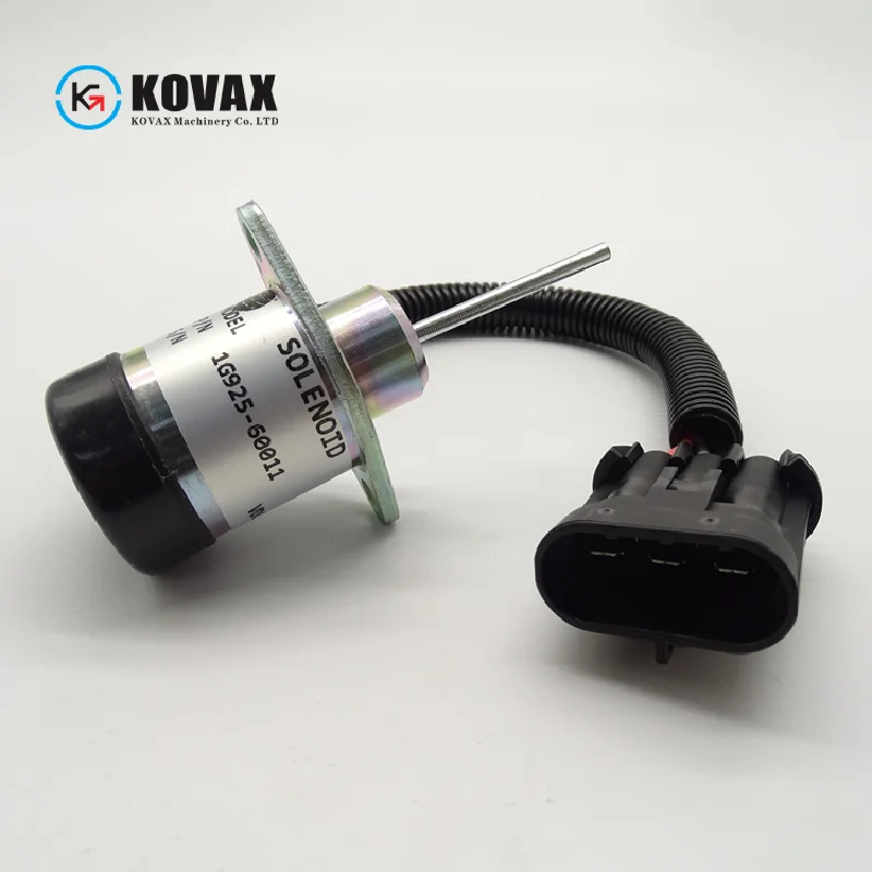 For 1g925-60011 6691498 Fuel cut-off solenoid valve 12v replaceable 1503es-12a5uc4s V2203 Excavator