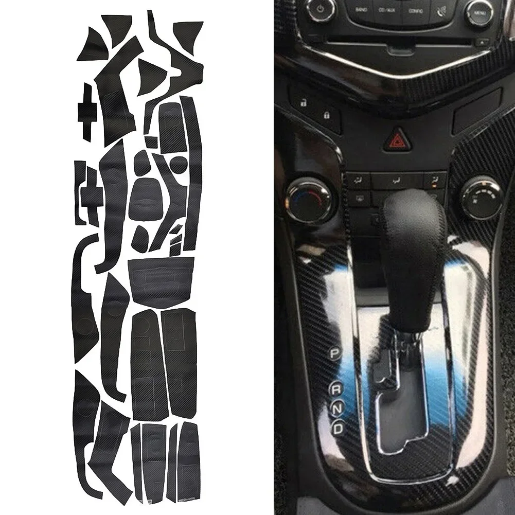 

Hot Sale Brand New High Quality Car Interior Trim Stickers 28x Waterproof 28pcs Carbon Fiber Interior Trim Black