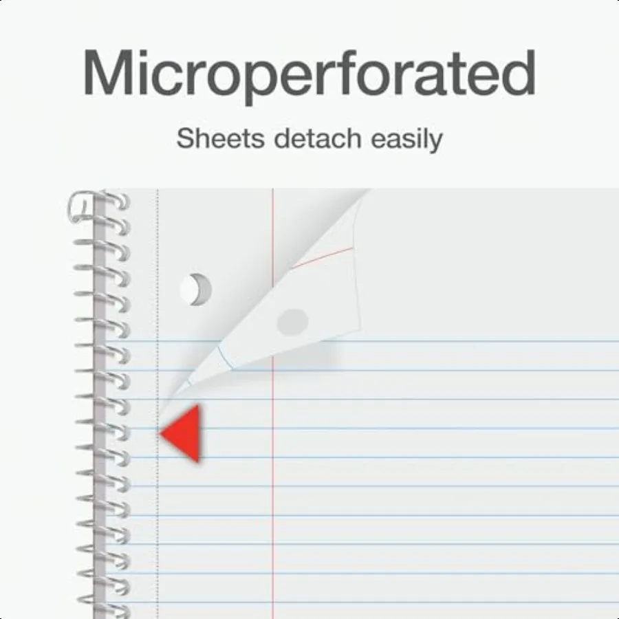 Spiral Notebooks 2 Pack 1 Subject College Ruled Notebooks for School 8 x 10.5 Inches 70 Sheets Assorted Colors Back to School p