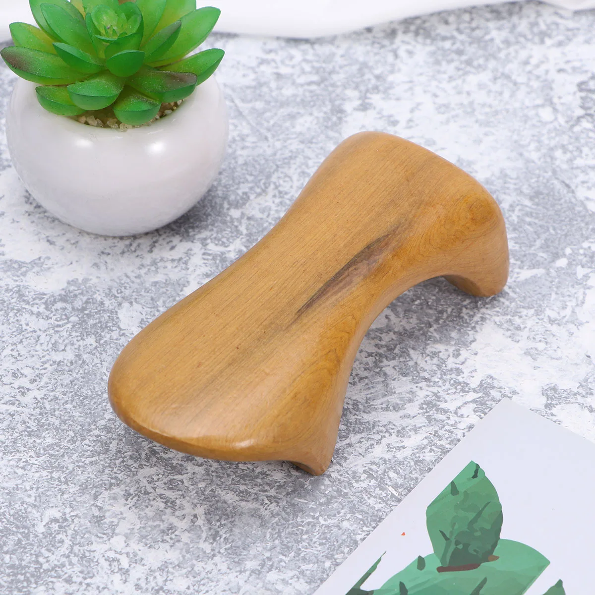 

1Pcs Wooden Massager Wood Grain Visible Full Body Neck Waist Back Leg Deep Tissue Relax Muscle Soothe Tool Wood Massager