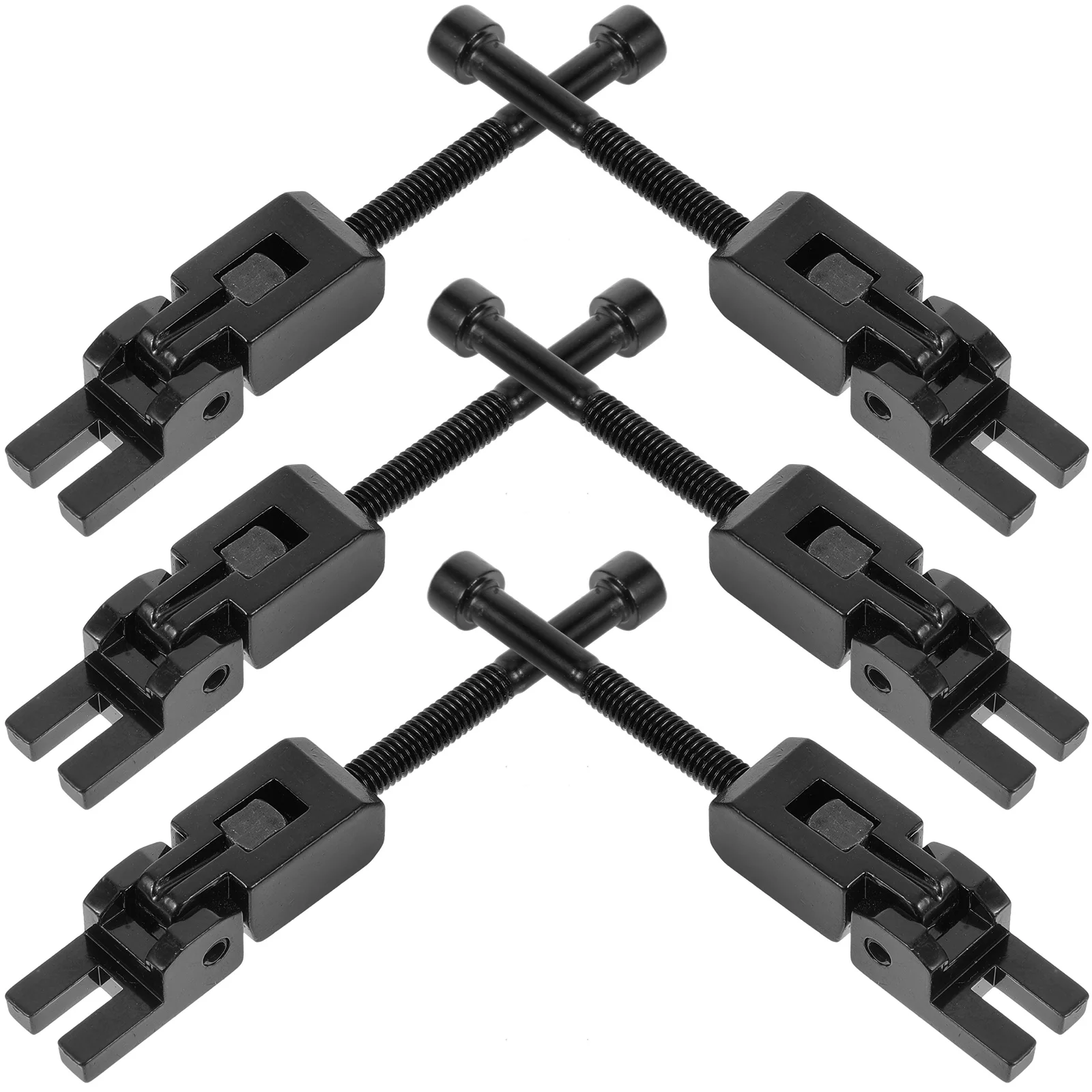

6pcs Electric Guitar Double Locking Bridge Saddles Bone Vibrato Black Metal Accessories Zinc Alloy Durable Precision Stable