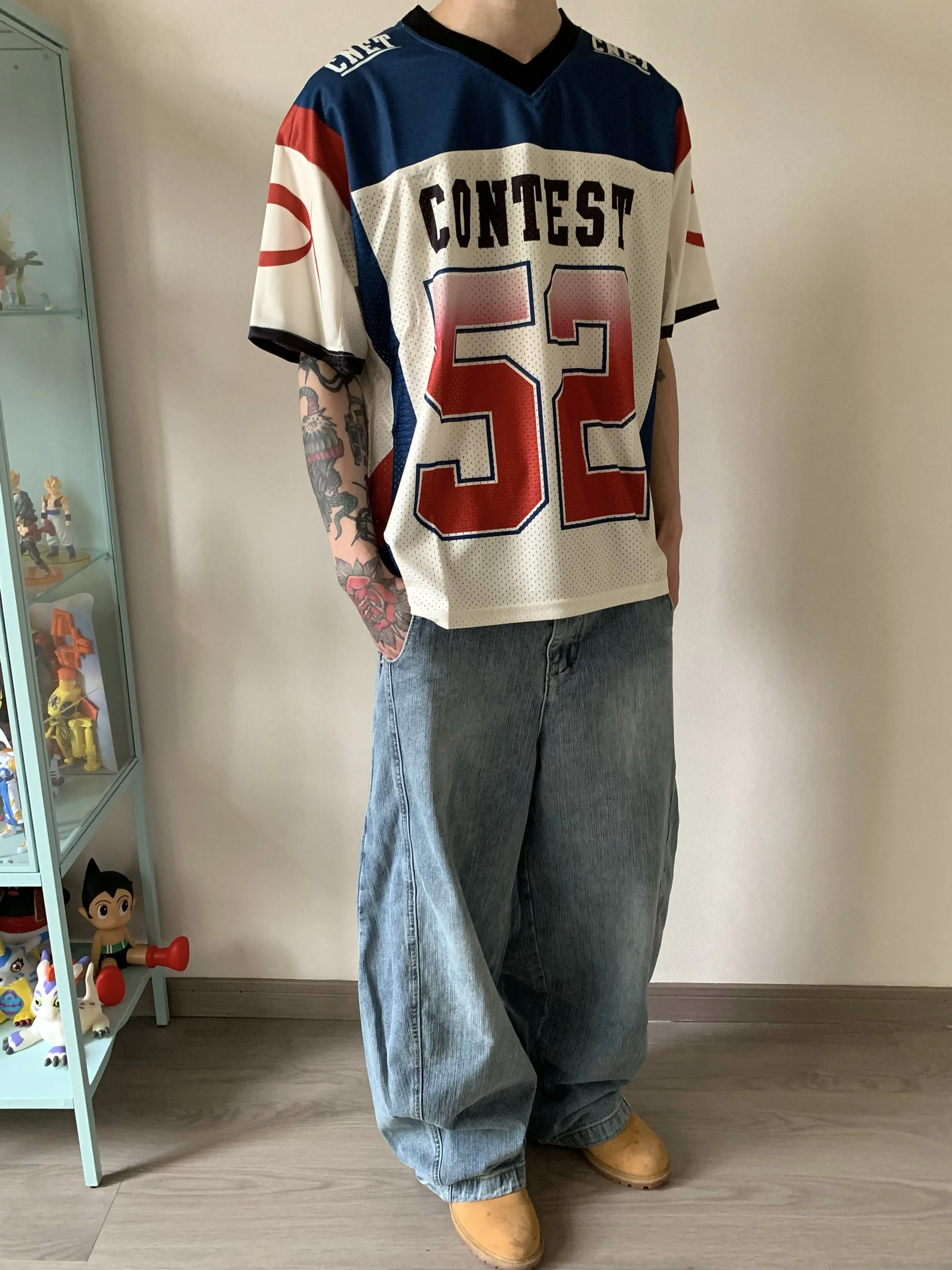 جديد الأمريكية الرجعية المعتاد جينز غير رسمي فضفاض صالح الرجال النساء السراويل الطويلة مستقيم الساق منتصف الخصر سستة يطير مريحة الخريف