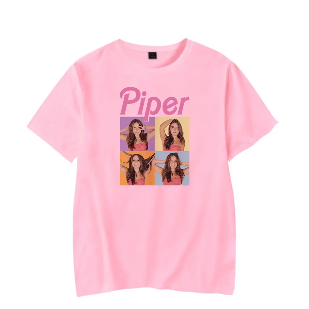 ユニセックス半袖Tシャツ,piperロゴ付きユニセックス原宿トップス