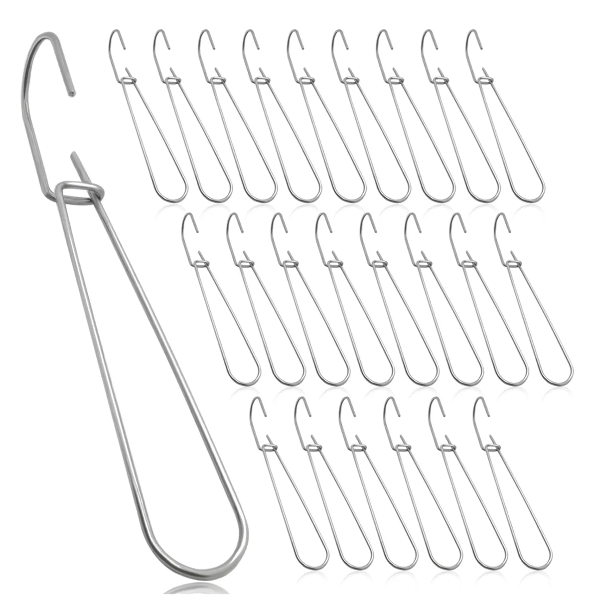 SPOR 24 Pcs 7.3 Inch Metal Pattern Hooks Sewing Pattern Making Hanging Hanger